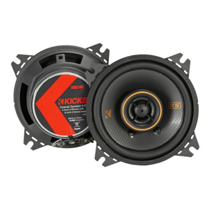 Kicker KS-Series 4″ 4 Ohm Coaxial Midrange Speakers 150 Watt Peak KSC404
