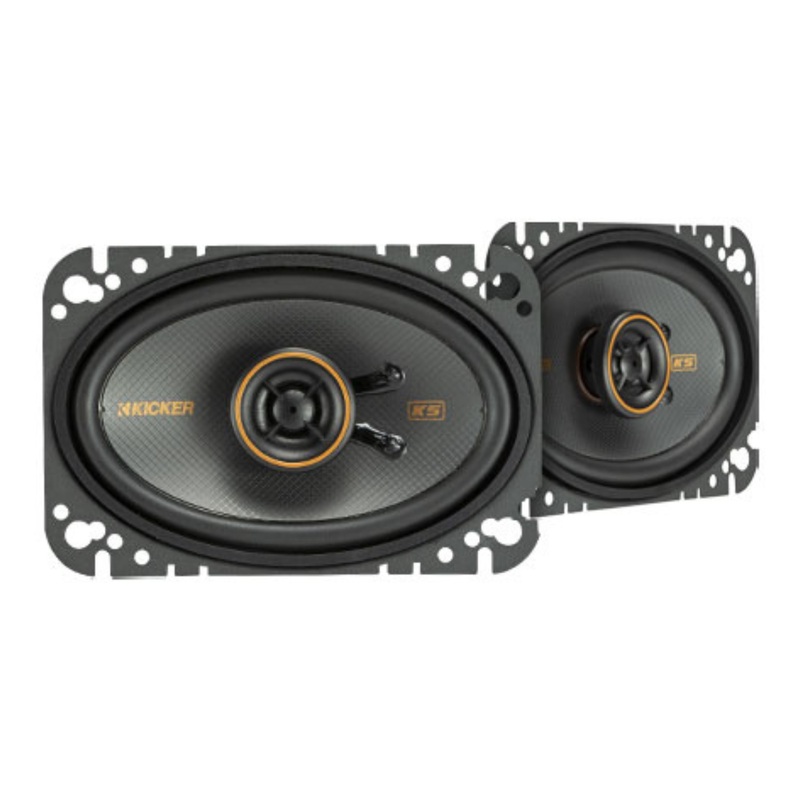 Kicker KS-Series 4×6″ 4 Ohm Coaxial Midrange Speakers 150 Watt Peak KSC4604