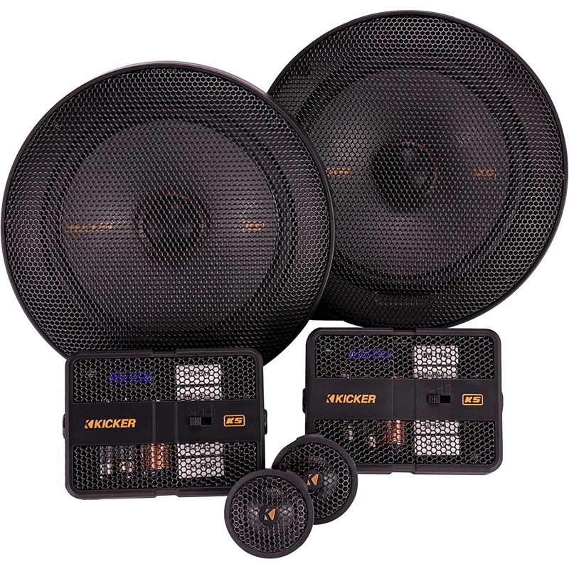 Kicker KS-Series 5.25″ Component Speakers with 1 Inch Tweeters 200W Peak