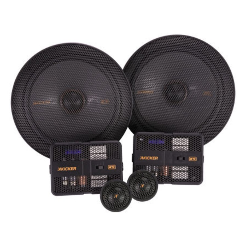 Kicker KS-Series 6.75″ Component Speakers with 1 Inch Tweeters 250W Peak