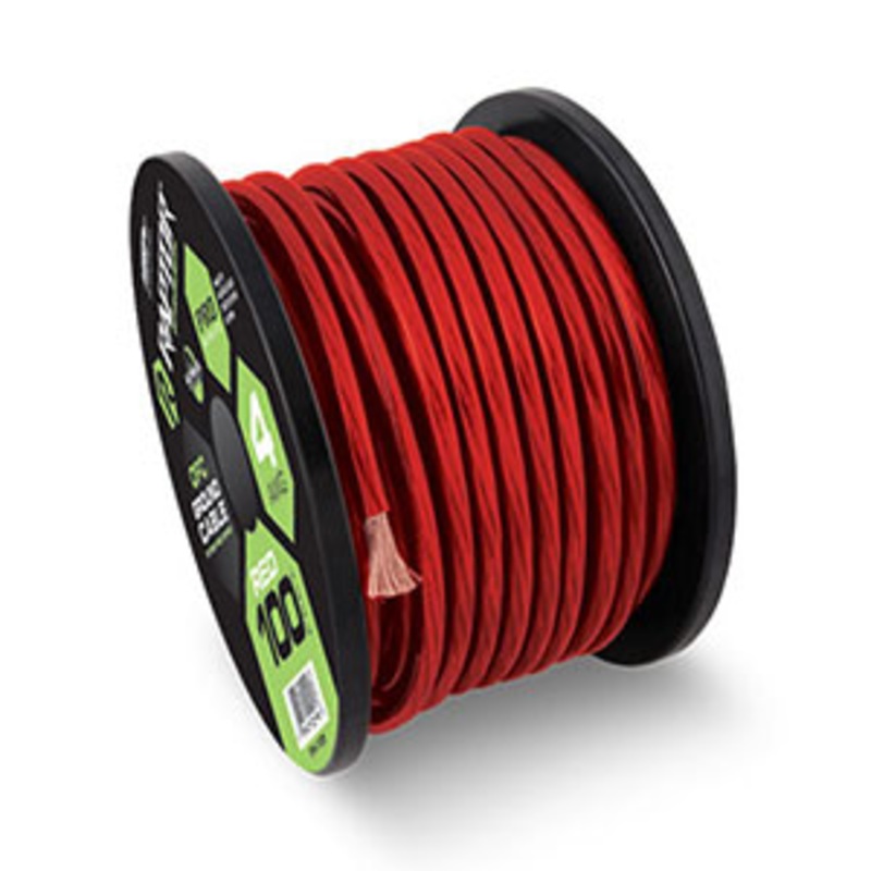 Raptor 4 AWG Oxygen Free Copper OFC Power/Ground Wire Red Lot 10 Foot Coil