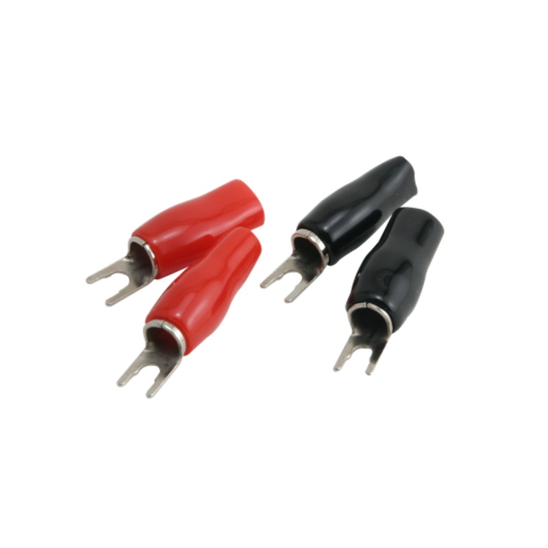 Rockford Fosgate Barrier Spade Terminal Seamed Crimp Style 4 AWG (4 pack) RFTB4