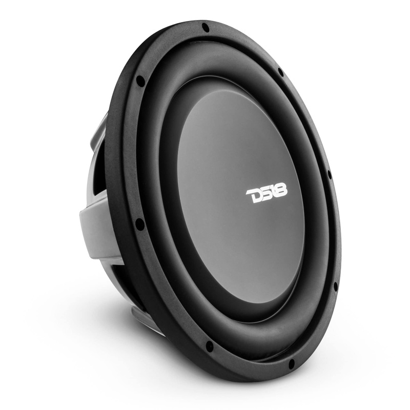 DS18 Black 10″ Shallow Mount 1000W Peak 2 Ohm DVC Subwoofer PSW10.2D