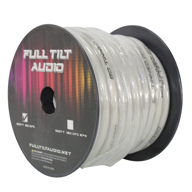 Full Tilt Audio 8 Gauge Tinned Oxygen Free Copper Power/Ground Wire Clear Lot 10 Foot Coil