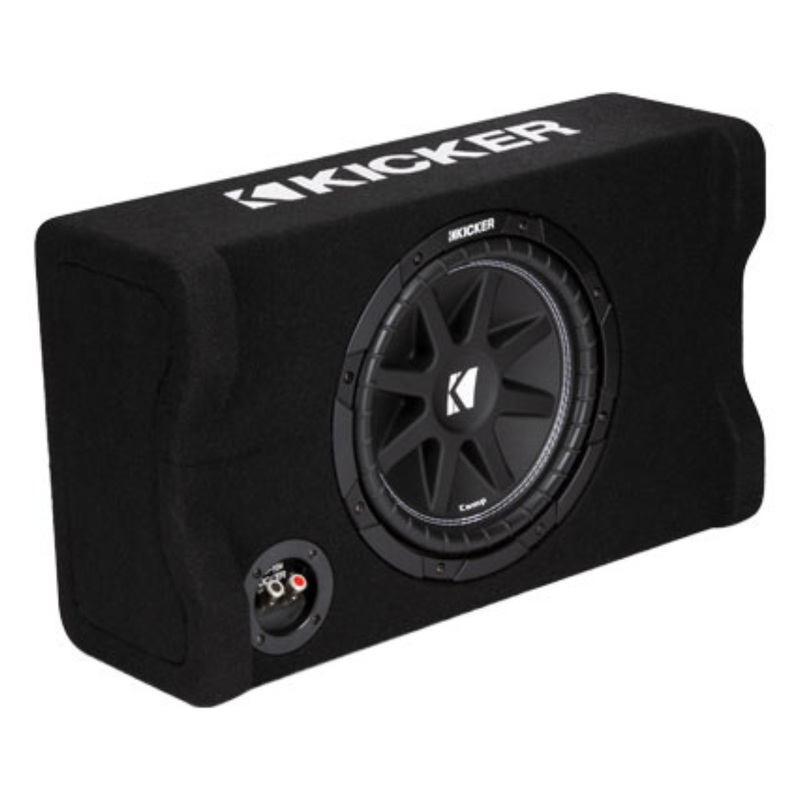 Kicker Comp Series 10″ 150W RMS 4-Ohm RMS Loaded Down-Firing Subwoofer Enclosure