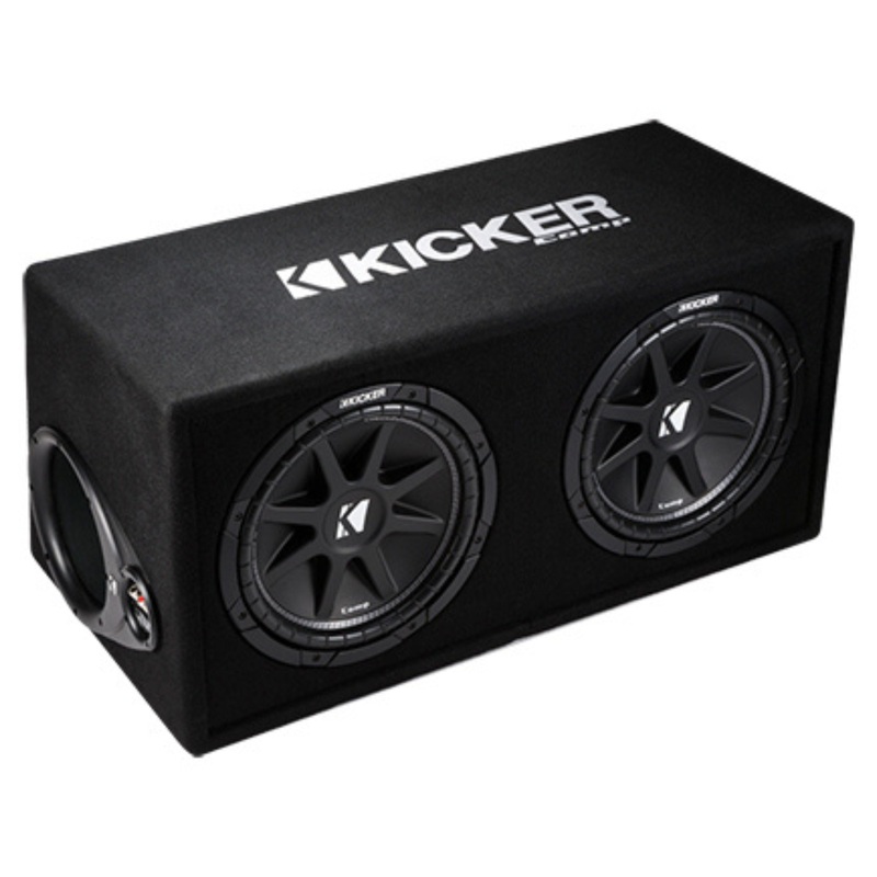 Kicker Comp Series Dual 12″ 300W RMS 2-Ohm Vented Subwoofer Enclosure