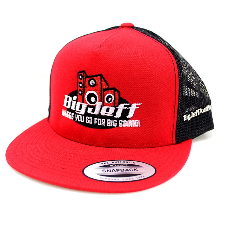 Official Big Jeff Audio Black/Red Trucker Hat with Big Jeff Audio Logo
