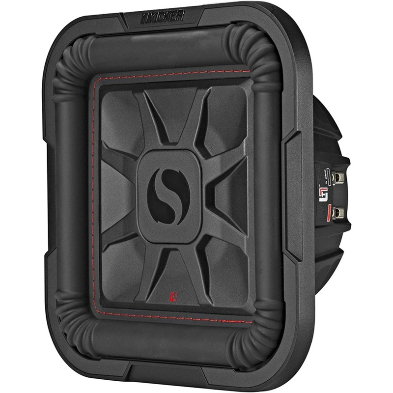 Kicker 10″ 1000W Peak Dual 2 Ohm L7T Shallow-Mount Solo-Baric Subwoofer 46L7T102