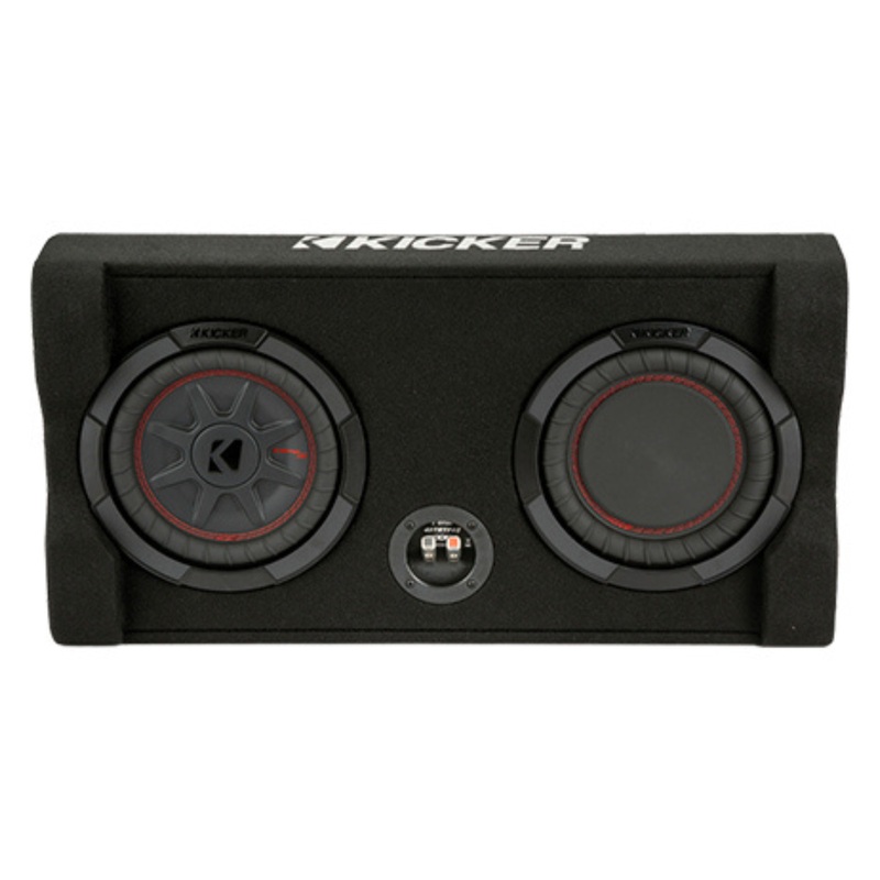 Kicker CompRT 8″ 600W Peak 2-Ohm Subwoofer in Down Firing Enclosure 48TRTP82