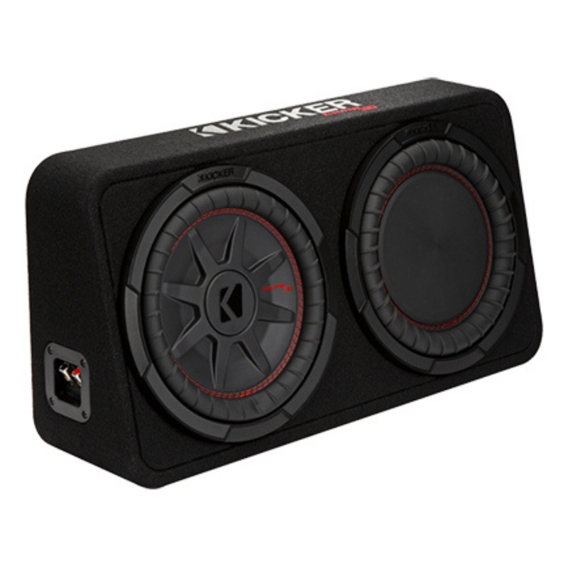 Kicker CompRT Series Dual 10″ 2 Ohm Loaded Subwoofer Enclosure 48TCWRT102