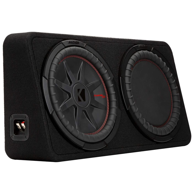Kicker CompRT Series Dual 12″ 500W RMS 2-Ohm Loaded Subwoofer Enclosure