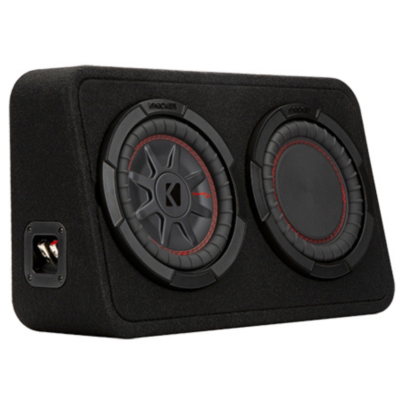 Kicker CompRT Series Dual 8″ 2 Ohm Loaded Subwoofer Enclosure 48TCWRT82