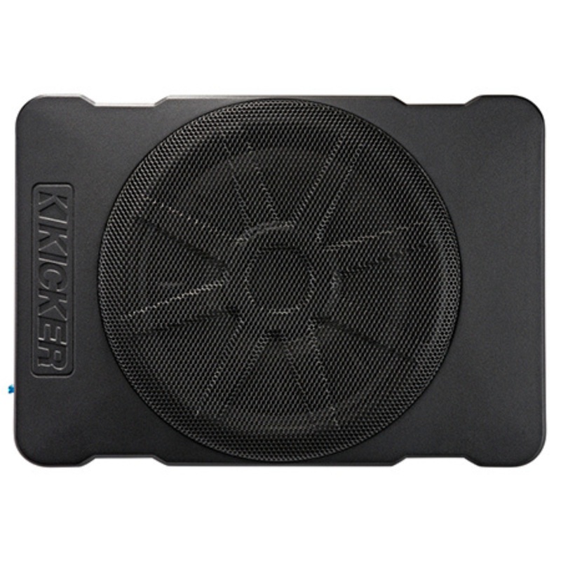 Kicker Hideaway Series 10″ Compact Powered Subwoofer with Remote Bass Control