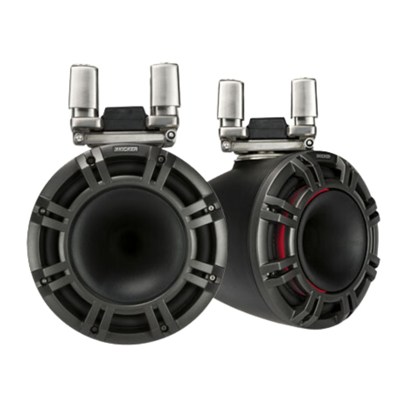 Kicker Pair of Black 9″ 600W HLCD Tower System Speakers w/ LED Grilles 44KMTC94