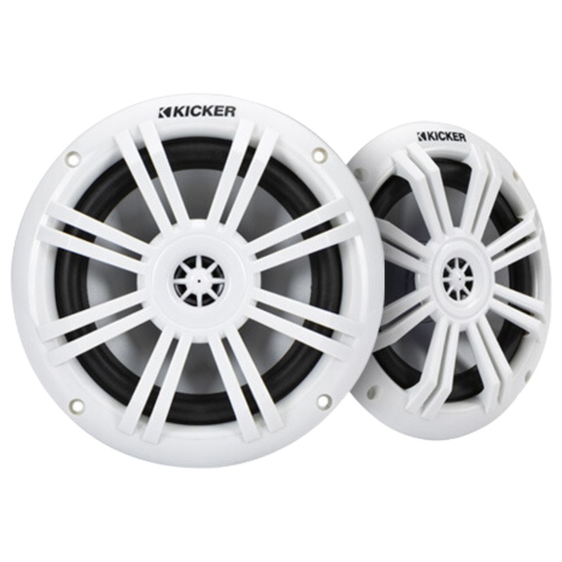 Kicker Pair of Marine & Power Sport 6.5″ 150W 4Ohm Coaxial Speakers 49KM604W