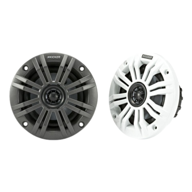 Kicker Pair of Marine & Powersport 4″ Coaxial 2 Ohm 150 W Marine Speaker 45KM42