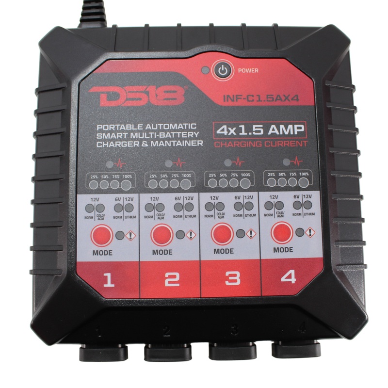 DS18 4×1.5A Automatic Smart Lithium AGM Battery Charger & Maintainer INF-C1.5AX4