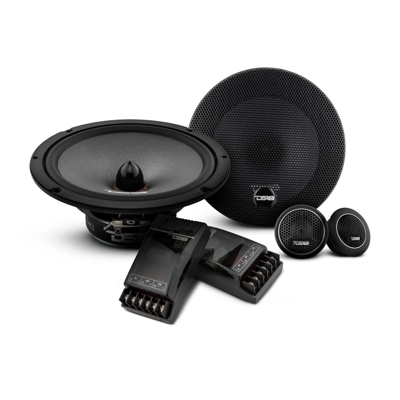 DS18 6.5 Inch 500 W 4 Ohm 2-Way Component Car Audio Speaker Set DS-EXL-SQ6.5CX