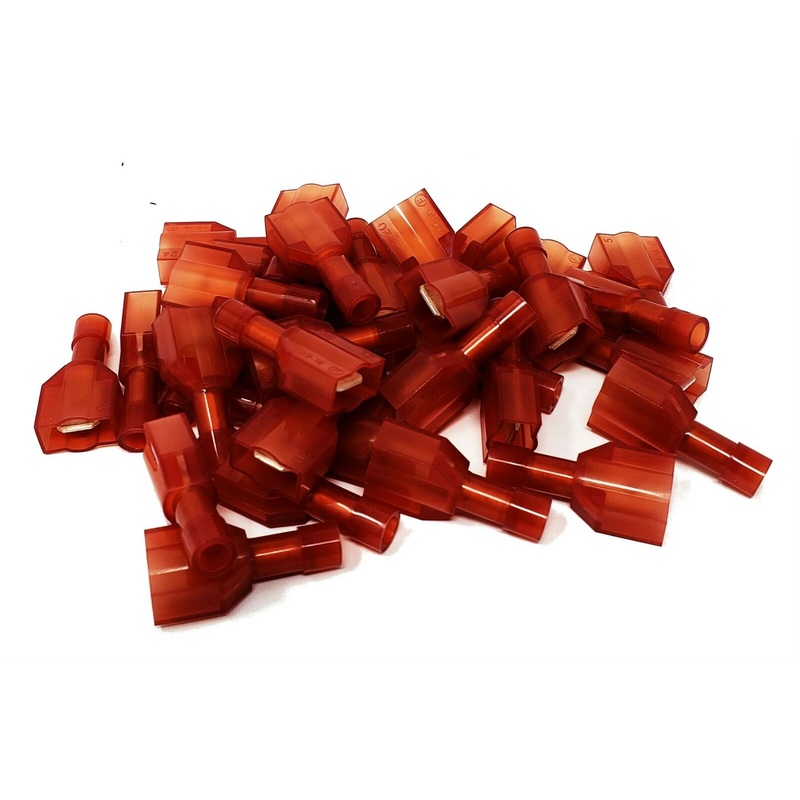 Install Bay 22-18AWG Red Male Insulated Nylon Quick Disconnects 200pcs