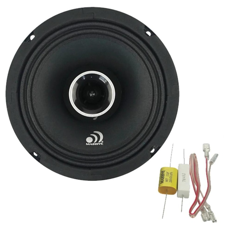 Massive Audio 6.5″ 2-Way Coaxial Midbass Speaker & Tweeter 240W Max 4-Ohm P65XV2