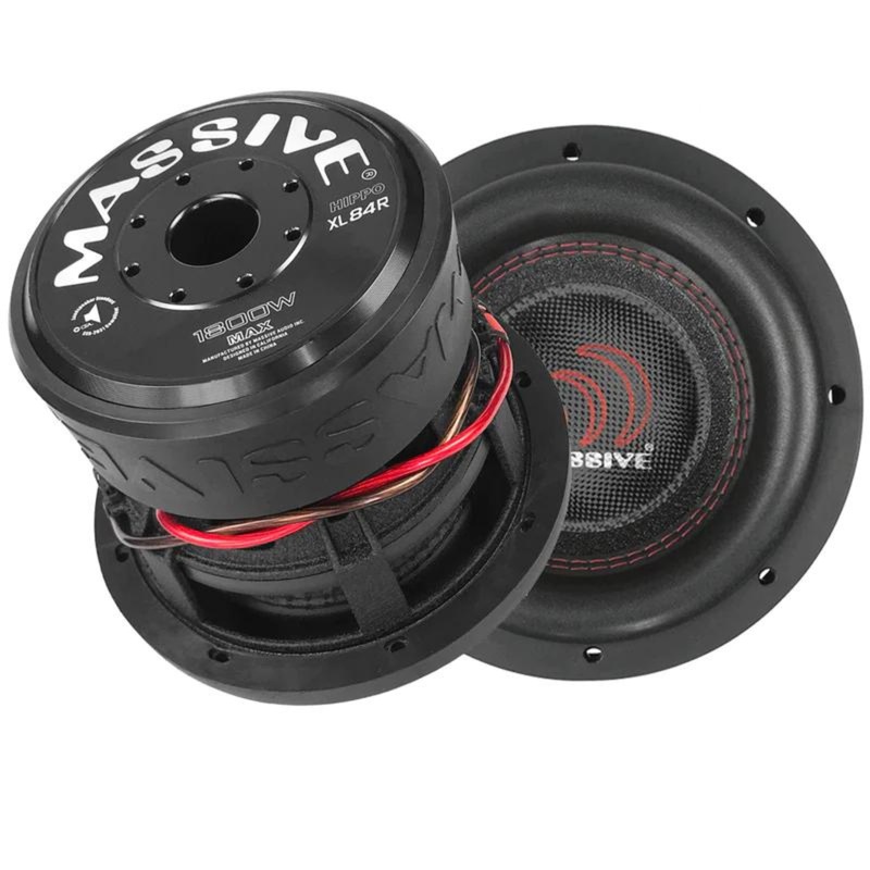 Massive Audio 8″ Dual Voice Coil 1800 Watt Peak Subwoofer 4-ohm / HIPPOXL84VR2
