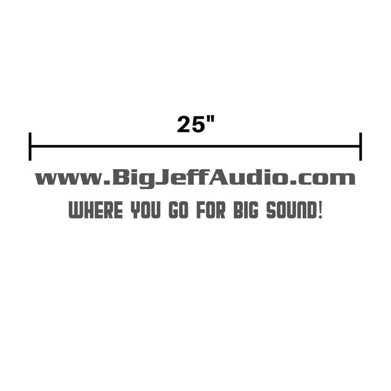 Official Big Jeff Audio Website Link Vinyl 25 inch Sticker Black