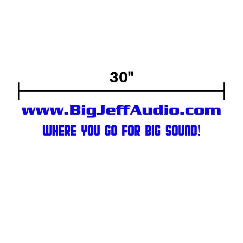 Official Big Jeff Audio Website Link Vinyl 30 inch Sticker Black