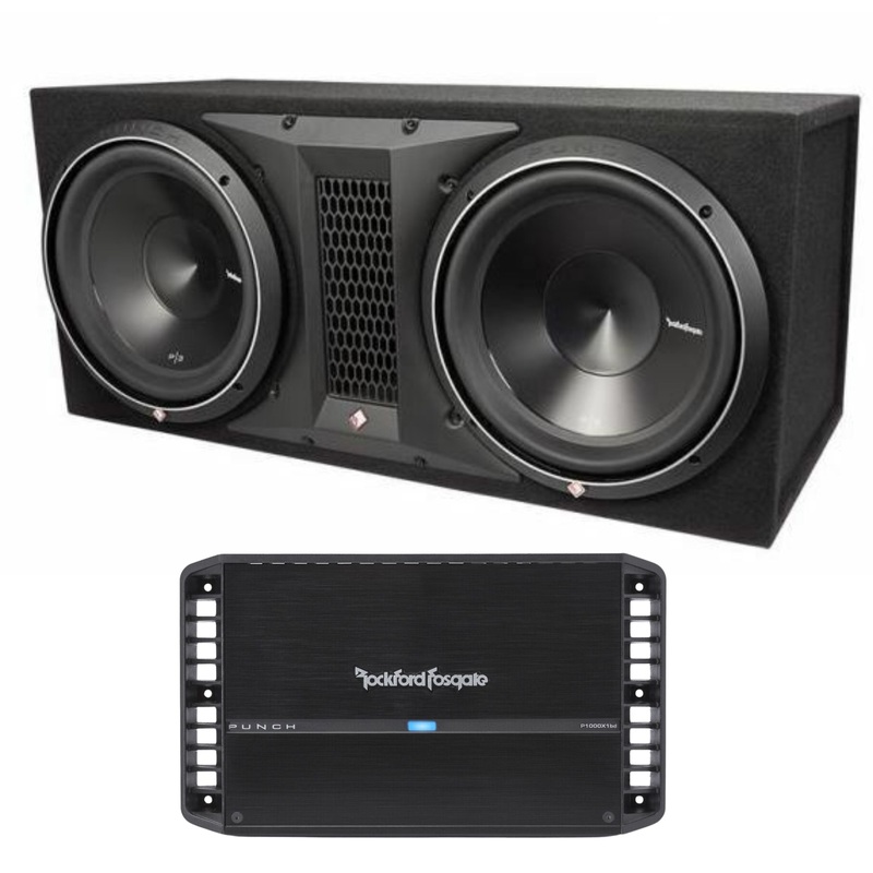 Rockford Fosgate P3 12″ Subwoofers Ported Enclosure With P1000X1bd Amplifier