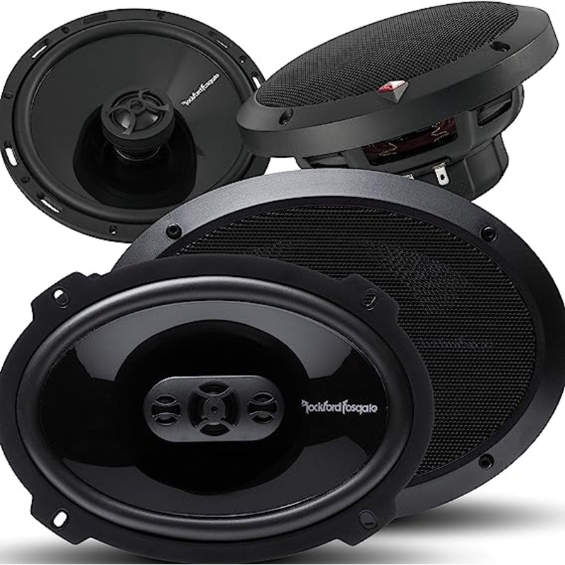 Rockford P1694 6×9″ 300W 4-Way Speakers + P1650 220W Full Range Coaxial Speakers