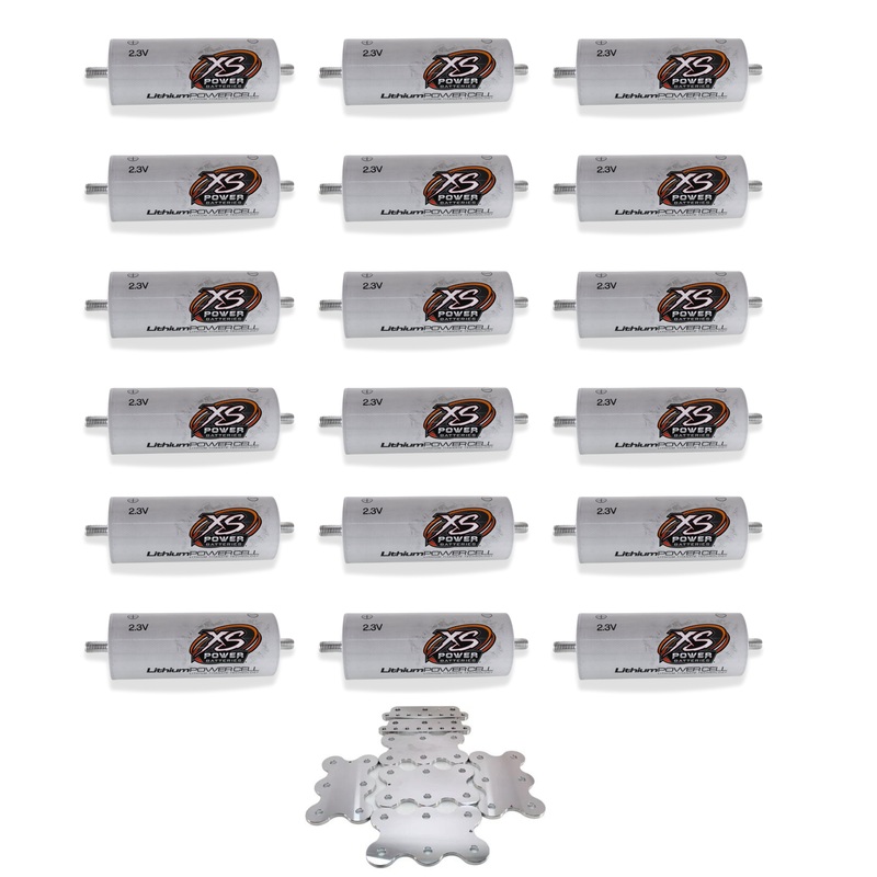 XS Power 18 cell 40 AH Lithium Cell 2.3v Lithium Titanate Oxide (LTO) 18 Cells & Buss Bars