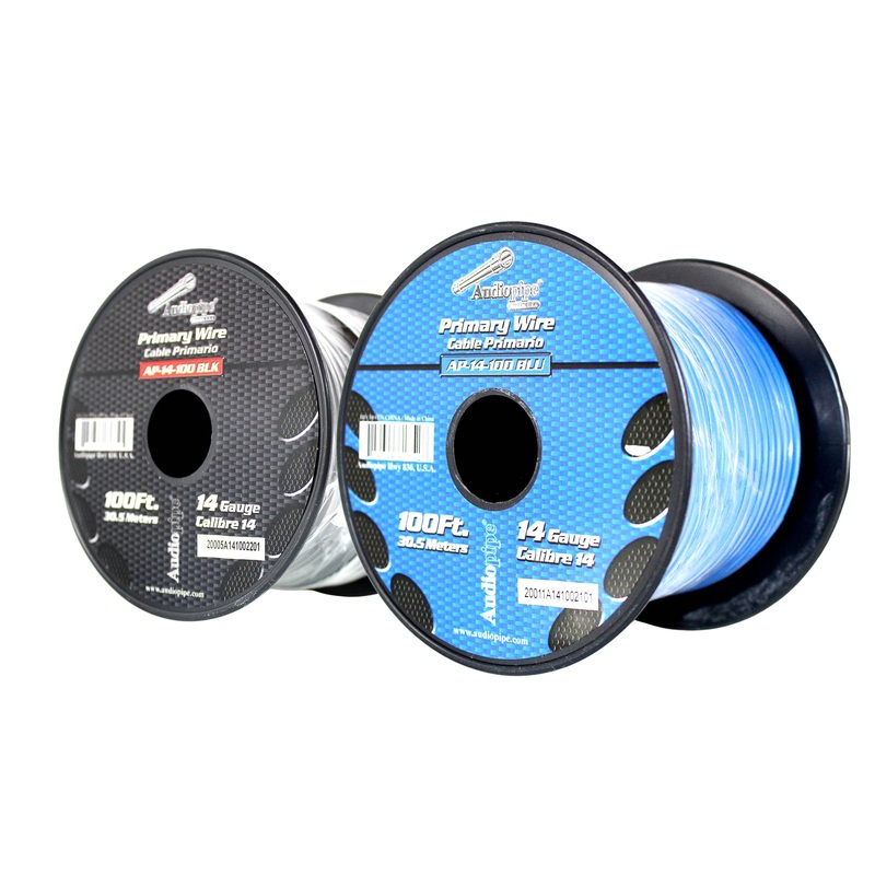 14 GA 100 FT Blue Black Stranded Spools of CCA Primary Power Ground Wire Cable