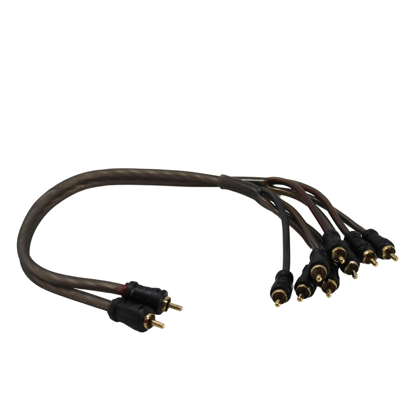 Audiopipe 18″ 2 Male to 8 Male RCA Cable High-Quality Gold Plated Connectors