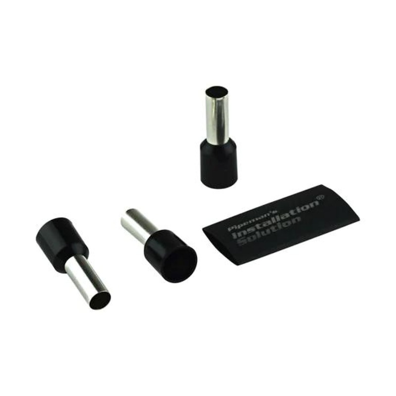 Audiopipe 25 Pack 8 Gauge Wire Ferrules with Heat Shrink IS-TFK-8