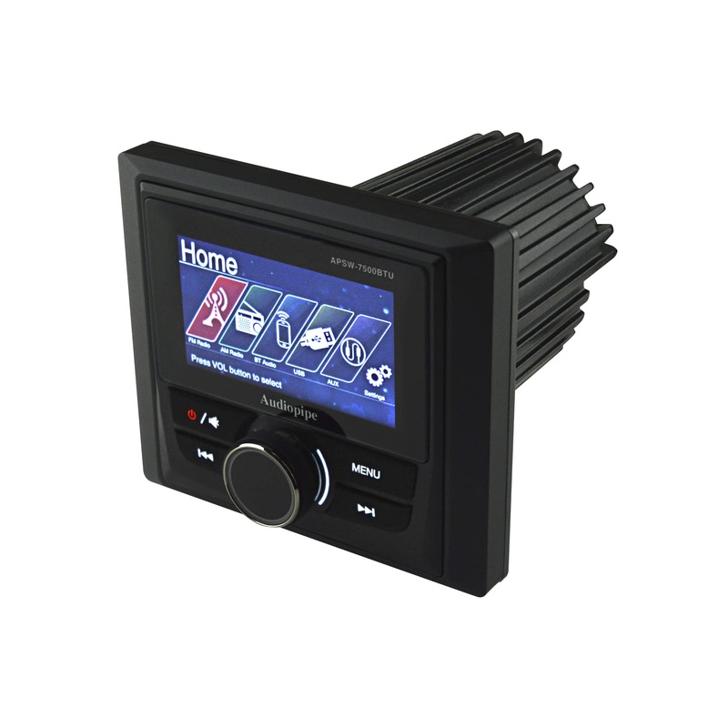 Audiopipe 3″ TFT LCD High Definition Multimedia Marine Head Unit APSW-7500BTU