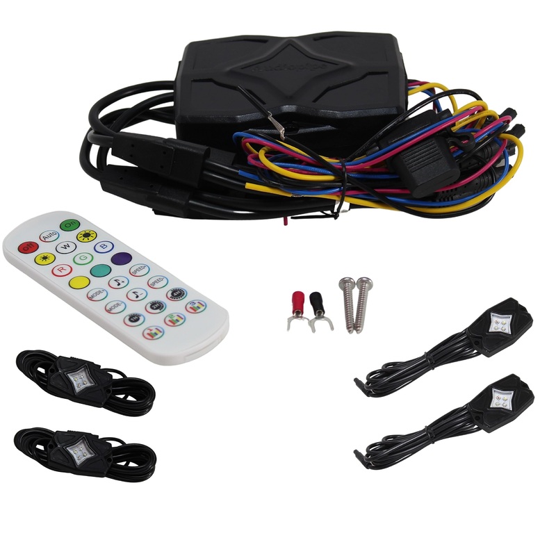 Audiopipe Pipedream Waterproof RGBW LED Rock Light Kit NL-4930UC