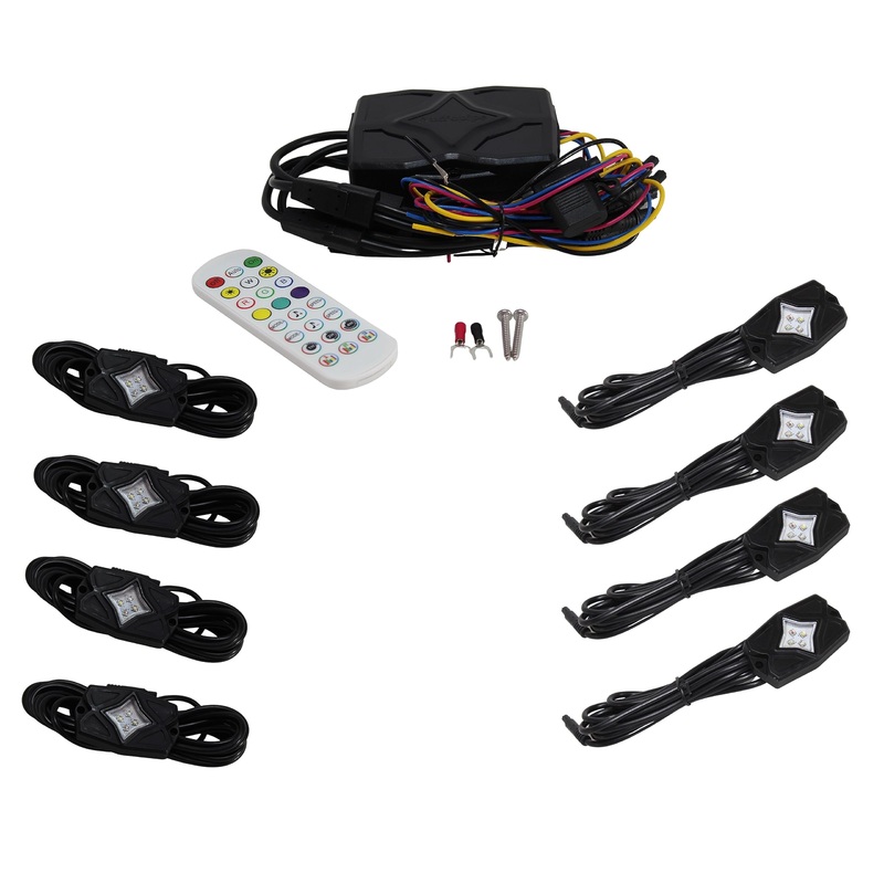 Audiopipe Pipedream Waterproof RGBW LED Rock Light Kit NL-8930UC
