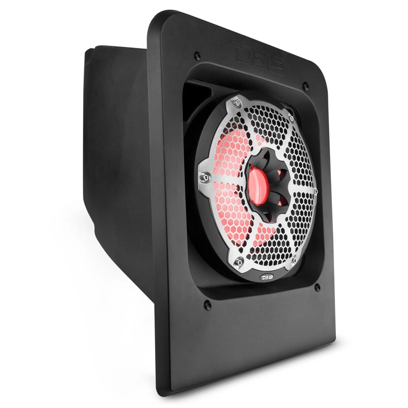 DS18 Polaris Slingshot Rear Loaded 10″ Marine Subwoofer Enclosure w/RGB Lights