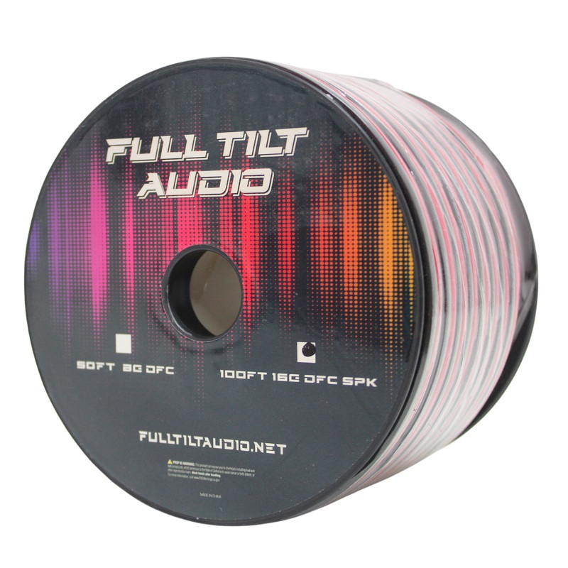 Full Tilt Audio 16GA Tinned Oxygen Free Copper Speaker Wire Red/Black Lot 10 Foot Coil