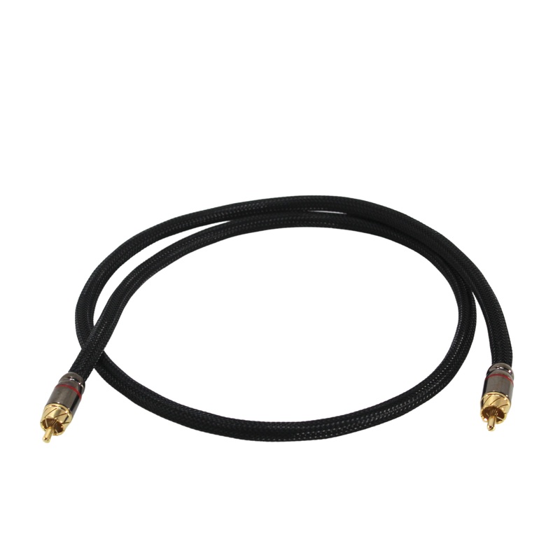 Full Tilt Audio Single Channel 3.0 Feet Gold Tip RCA Cable FT-RCA3.0-HQ-SGL