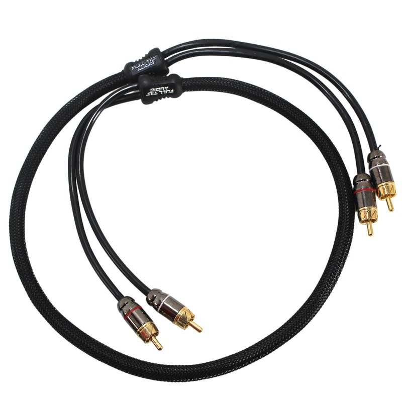 Full Tilt RCA Car Audio 3 Foot Gold Plated Color-Coded Cable 2 channel