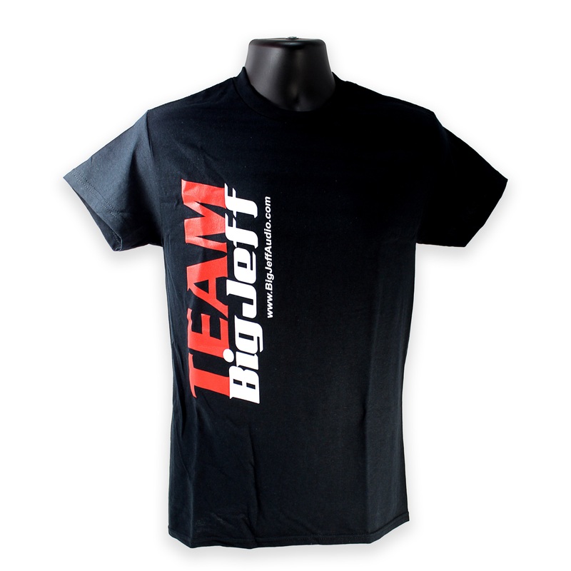 Official Big Jeff Audio 100% Cotton T-Shirt Black with Team Big Jeff Logo SMALL