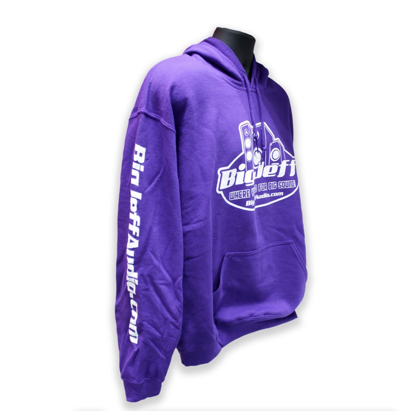 Official Big Jeff Audio Cotton Polyester Purple Unisex Hoodie with Logo SMALL