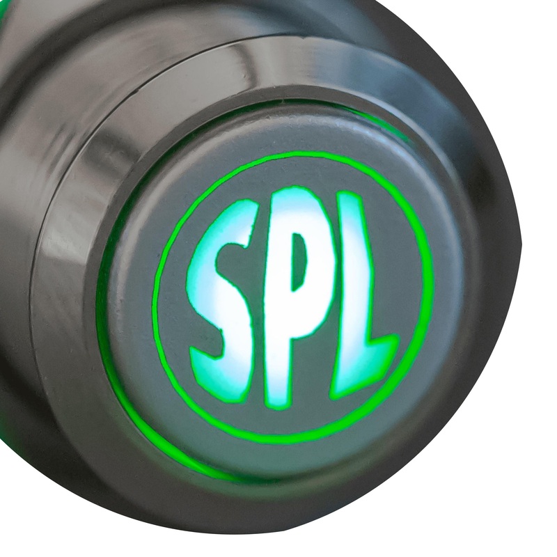 Sparked Innovations Universal Aluminum Latching SPL Pushbutton Switch w/LED SPDT Blue