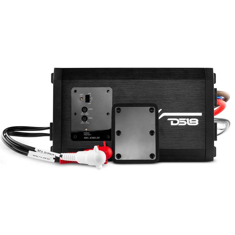 2-Channel 1000 Watt 4-Ohm Compact Marine Amplifier DS18 Hydro OPEN BOX