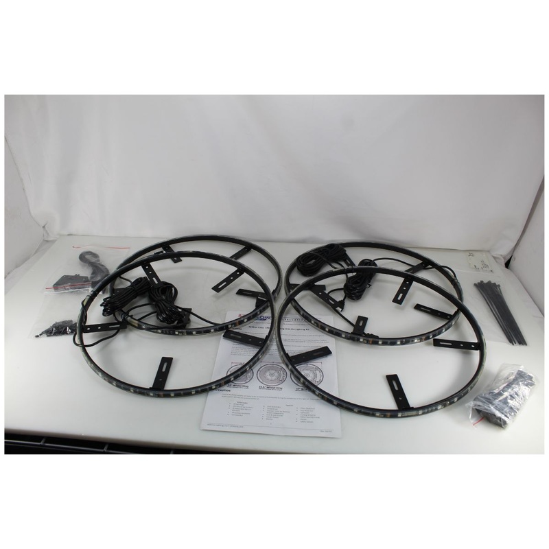 4pc 14″ LED Wheel Ring Add-On Lighting Kit For Wireless Underbody Kits OPEN BOX