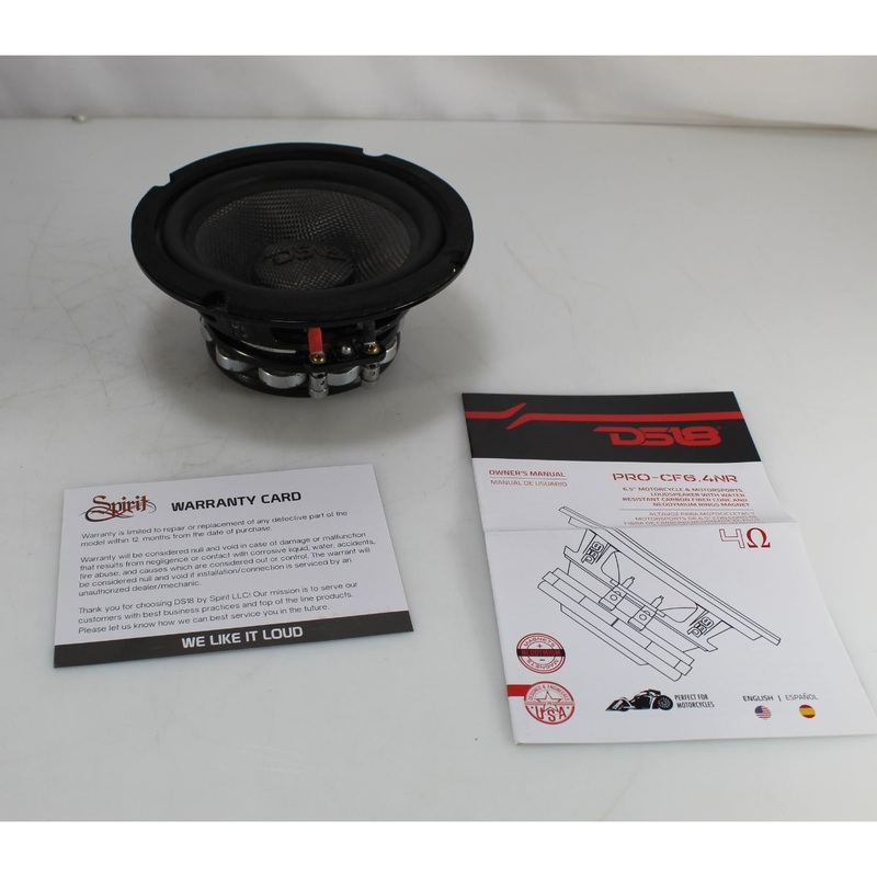 6.5″ Motorcycle Mid-Bass Loudspeaker Marine & Powersports 500W 4 Ohm OPEN BOX