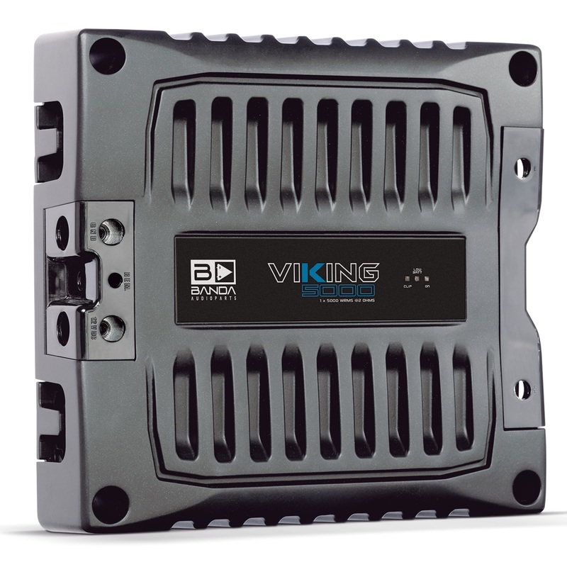 Banda VIKING Line Aluminum Brazilian 5K Watt 2-Ohm Full Range Monoblock Amplifier