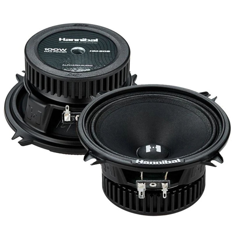 Deaf Bonce Hannibal 5.2″ 50 W  RMS 4-Ohm Mid Range Car Audio Speakers Pair