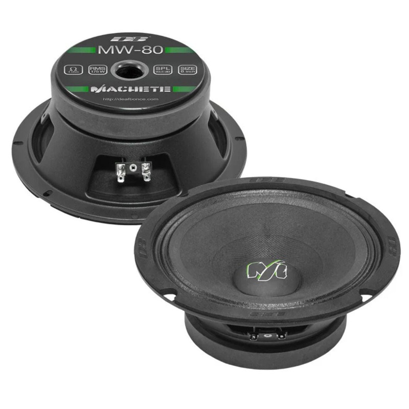 Deaf Bonce Machete 8″ Midbass 175 W RMS 4-Ohm Pro Car Audio Speakers Pair