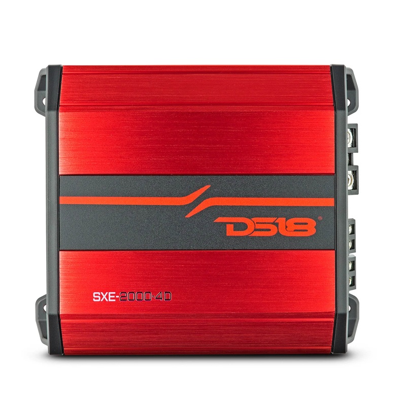 DS18 SXE Compact Amplifier 4 Ch Class D 4 Ohms 2000 Watts Red SXE-2000.4D/RD